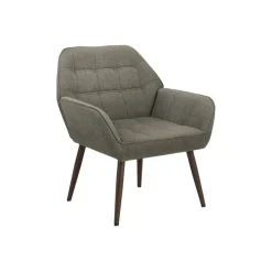 Monarch Accent Chair in Light Fabric BROWN Discount