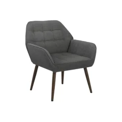 Monarch Accent Chair in Fabric LIGHT GREY Sale