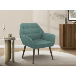 Monarch Accent Chair in Fabric TURQUOISE Sale