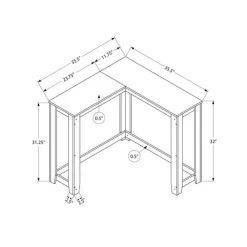 Monarch Accent table - 36" / corner console - Dark Taupe Sale