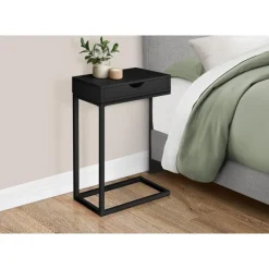 Monarch Accent table - / metal with a drawer - Black Online
