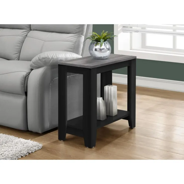 Monarch Accent table - / grey top - Black Clearance