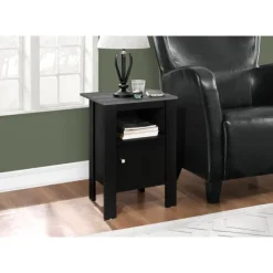 Monarch Accent table - / grey top night stand with storage - Black Clearance