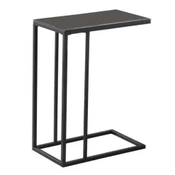 Monarch Accent table - metal / tempered glass - Black Discount