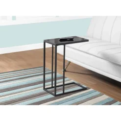 Monarch Accent table - metal / tempered glass - Black Discount