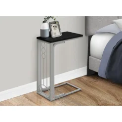 Monarch Accent table - top / silver metal - Black Outlet
