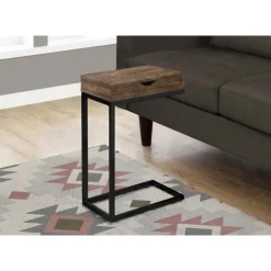 Monarch Accent table - reclaimed wood-look / black / drawer - Brown