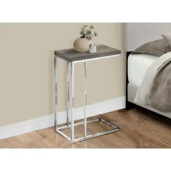 Monarch Accent table - with chrome metal - Dark Taupe Online