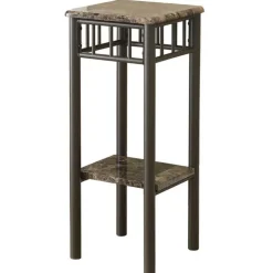 Monarch Accent table - marble / bronze metal - Espresso Best