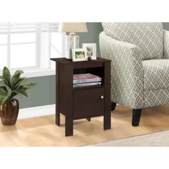 Monarch Accent table - night stand with storage - Espresso Outlet