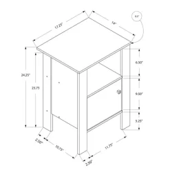 Monarch Accent table - night stand with storage - Espresso Outlet