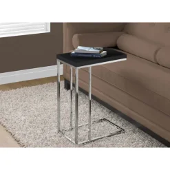 Monarch Accent table - with chrome metal - Espresso Discount
