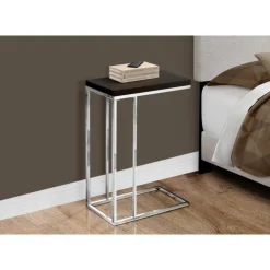 Monarch Accent table - with chrome metal - Espresso Discount