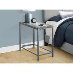 Monarch Accent table - / blue tile top / hammered silver - Grey Discount