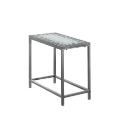 Monarch Accent table - / blue tile top / hammered silver - Grey Discount