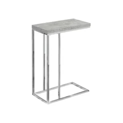 Monarch Accent table - cement with chrome metal - Grey Online