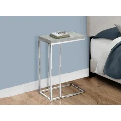 Monarch Accent table - cement with chrome metal - Grey Online