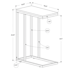 Monarch Accent table - cement with chrome metal - Grey Online