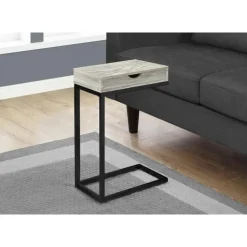 Monarch Accent table - reclaimed wood-look / black / drawer - Grey New