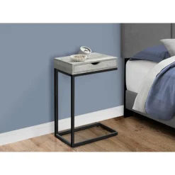 Monarch Accent table - reclaimed wood-look / black / drawer - Grey New