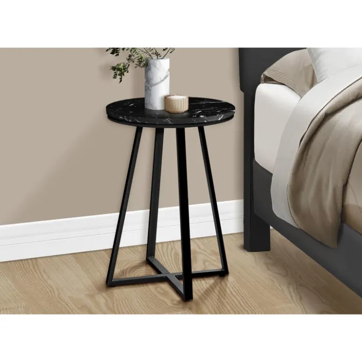 Monarch Accent table - 22"h / marble / metal - Black Online