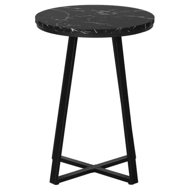 Monarch Accent table - 22"h / marble / metal - Black Online