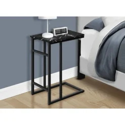 Monarch Accent table - 24"h / marble / metal - Black Online
