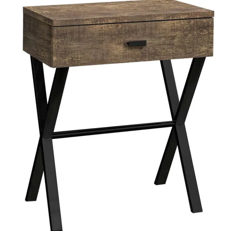 Monarch Accent table - 24"h / reclaimed wood / black metal - Brown Sale