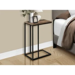Monarch Accent table - 25"h / reclaimed / black metal - Brown