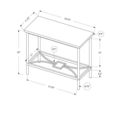 Monarch Accent table - 22"h / / black metal - Dark Taupe Discount