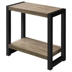 Monarch Accent table - 22"h / / black metal - Dark Taupe Outlet