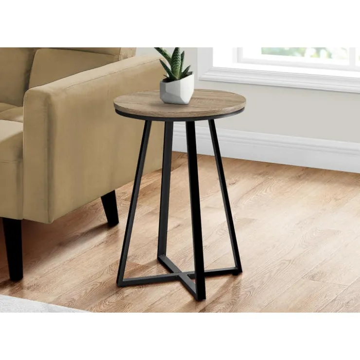 Monarch Accent table - 22"h / / black metal - Dark Taupe Sale