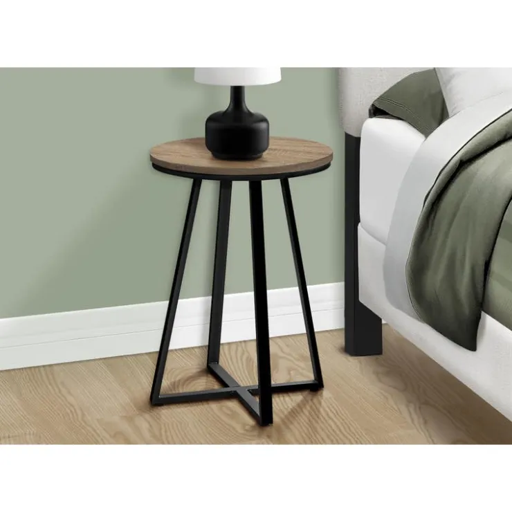 Monarch Accent table - 22"h / / black metal - Dark Taupe Sale