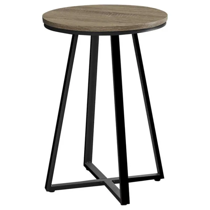 Monarch Accent table - 22"h / / black metal - Dark Taupe Sale