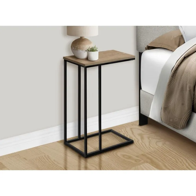Monarch Accent table - 25"h / / black metal - Dark Taupe Online