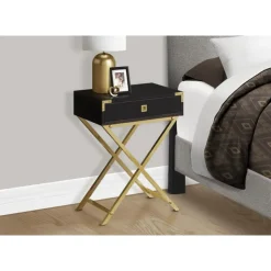Monarch Accent table - 24"h / / gold metal - Espresso Online
