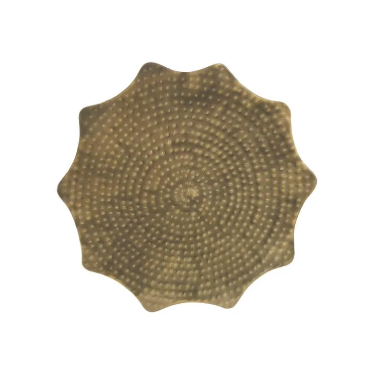 Monarch Accent table - 22"h / iron metal end table - Gold