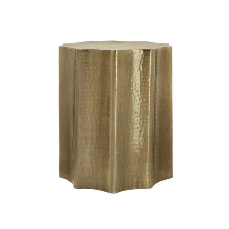 Monarch Accent table - 22"h / iron metal end table - Gold