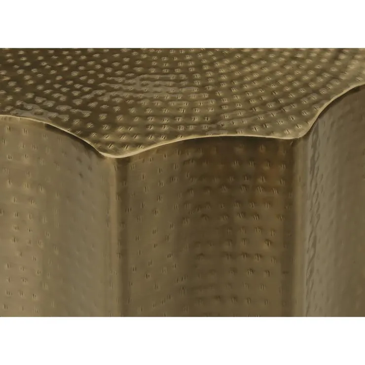 Monarch Accent table - 22"h / iron metal end table - Gold