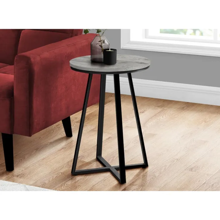 Monarch Accent table - 22"h / / black metal - Grey New