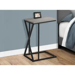 Monarch Accent table - 25"h / / black metal - Grey New