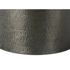 Monarch Accent table - 22"h / grey iron metal drum end - Silver Outlet