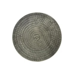 Monarch Accent table - 22"h / grey iron metal drum end - Silver Sale