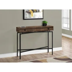 Monarch Accent table - 42"l / reclaimed wood/ black console - Brown Sale