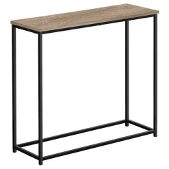 Monarch Accent table - 32"l / / black metal console - Dark Taupe Sale