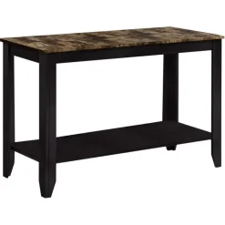 Monarch Accent table - 44"l / marble top - Espresso
