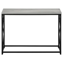 Monarch Accent table - 44"l / / black metal hall console - Grey