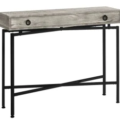 Monarch Accent table - 42"l / reclaimed wood / black console - Grey Best