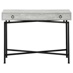 Monarch Accent table - 42"l / reclaimed wood / black console - Grey Best