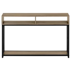 Monarch Accent table - 48"l / taupe / black metal hall console - Dark Taupe Best